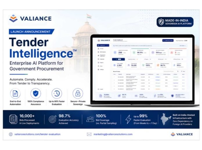 Valiance Solutions Launches Tender Intelligence, an Enterprise SaaS for Government Procurement